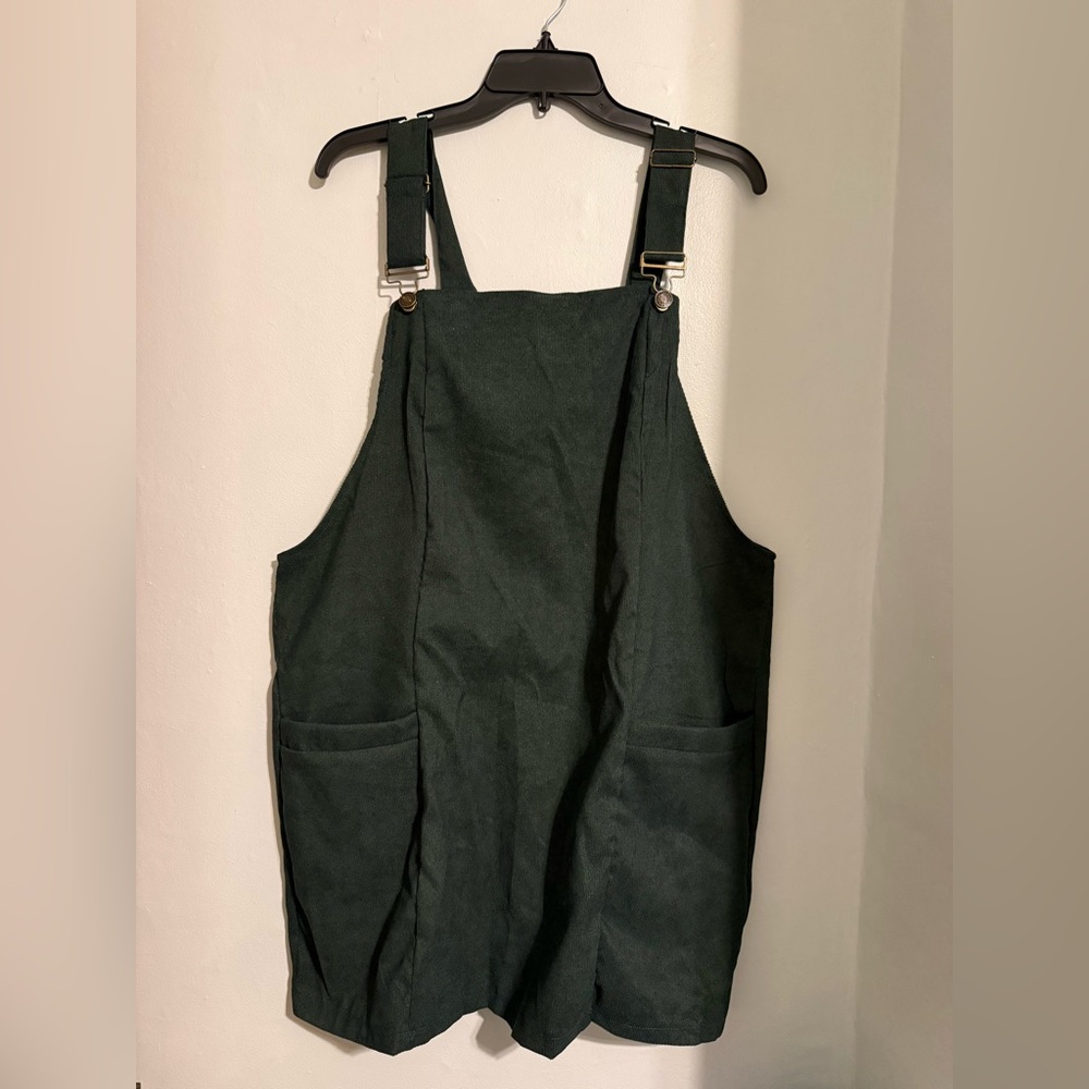 SHEIN Dark Green Pinafore Dress
